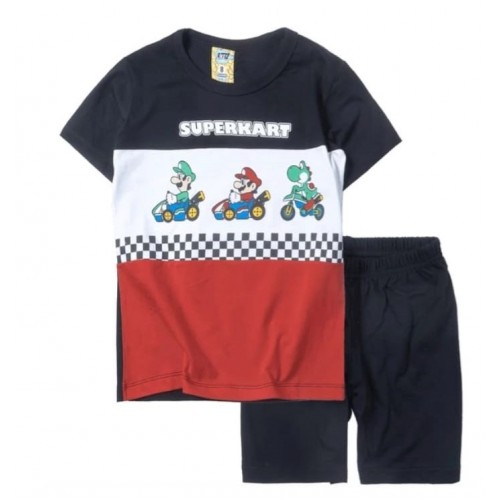 Παιδικές πυτζάμες για αγόρι super kart Μαύρη